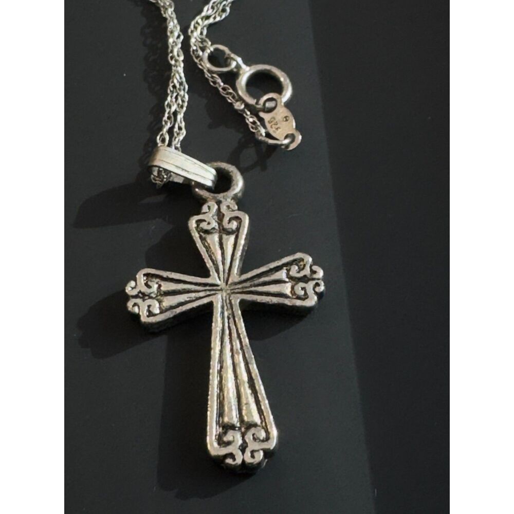 Dainty Sterling Silver Cross Necklace